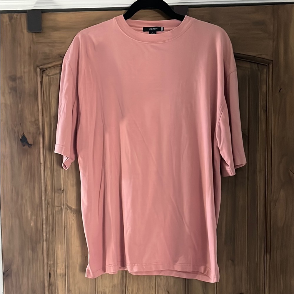 Visitor L silk blend Pink Crewneck T-Shirt for Men
